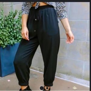 Kittenish, black, drawstring pants